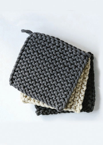 Neutral Square Crocheted Pot Holder Home & Lifestyle