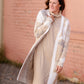 Neutral Toned Print Long Open Front Cardigan Tops RD Style International