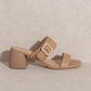 Nicole Buckle Block Heel Shoes Oasis Society