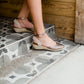 taupe and mink leather espadrille ankle wrap sandal
