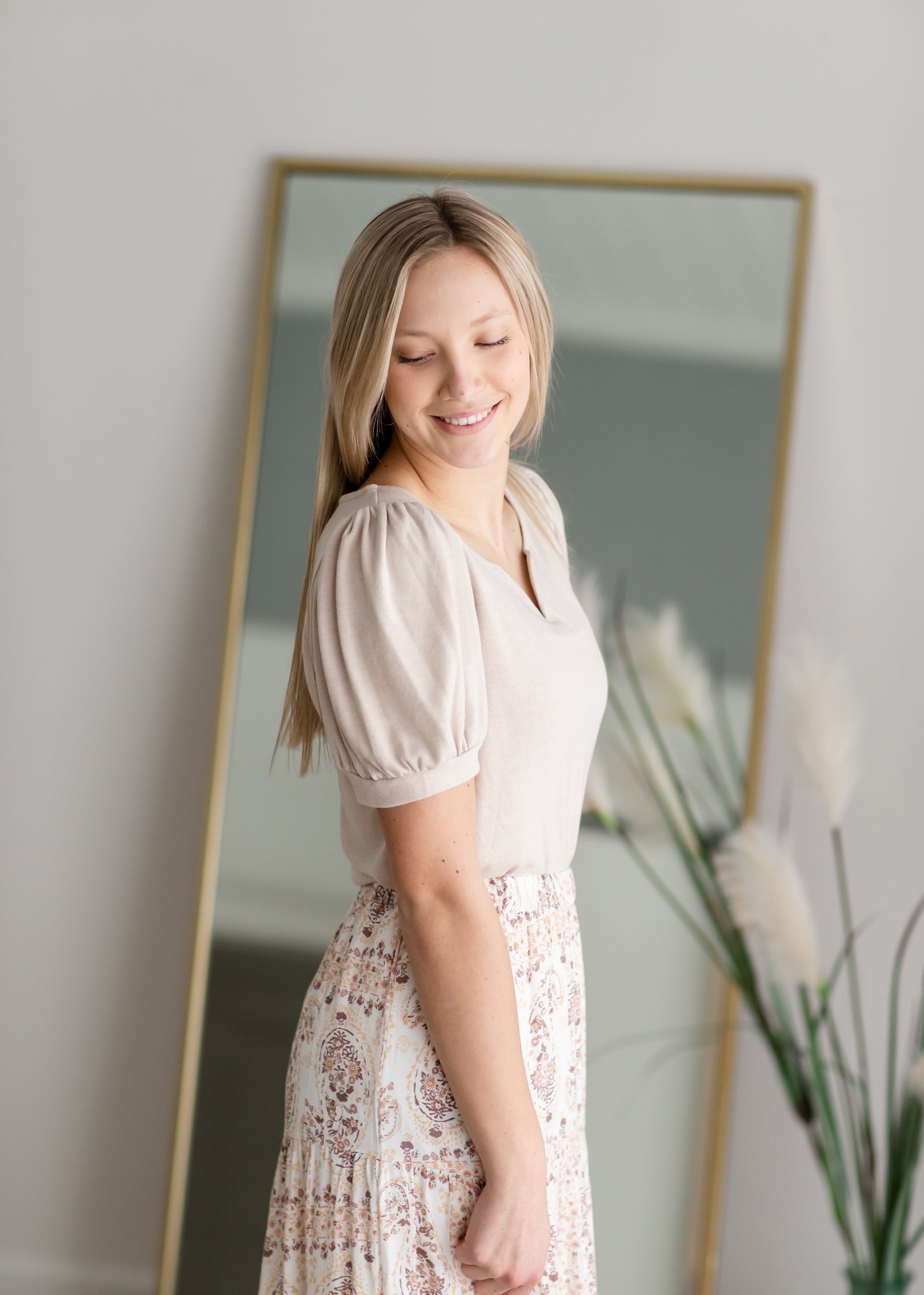 Notched Top With Puff Sleeves Shirt Les Amis