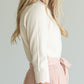 Oatmeal 3/4 Sleeve Sweater - FINAL SALE Tops