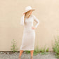 Oatmeal Rib Knit Turtleneck Dress Dresses LUSH
