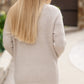 Oatmeal Waffle Knit Classic Cardigan Tops