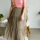 Olive + Blush Floral Tiered Midi Skirt - FINAL SALE Skirts
