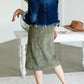 Olive Button Corduroy Midi Skirt - FINAL SALE Skirts
