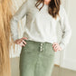 Olive Button Front Midi Denim Skirt - FINAL SALE Skirts