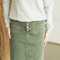 Olive Button Front Midi Denim Skirt - FINAL SALE Skirts