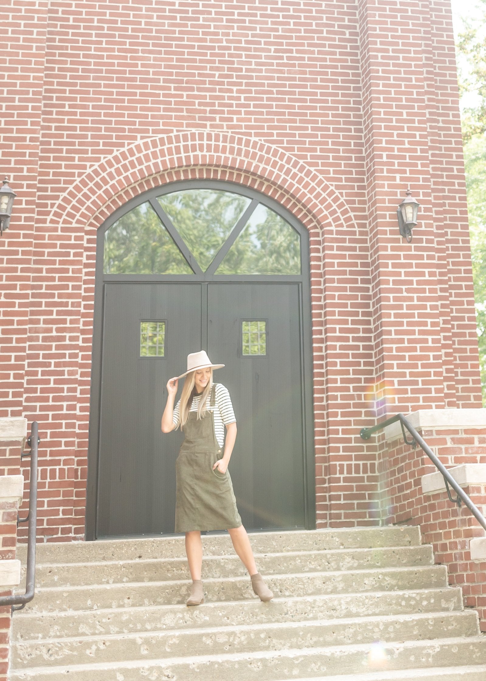 Olive Corduroy Overall Midi Dress Dresses Tea N Rose