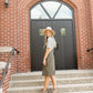 Olive Corduroy Overall Midi Dress Dresses Tea N Rose