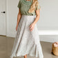 Olive Embroidered Flounce Top - FINAL SALE Tops