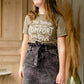 Olive Good Tidings Graphic Tee Tops Amy Anne Apparel Inc