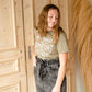 Olive Good Tidings Graphic Tee Tops Amy Anne Apparel Inc
