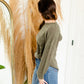 Olive Green Textured Crewneck Sweater - FINAL SALE Tops