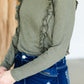 Olive Long Sleeve Ruffle Top - FINAL SALE Shirt