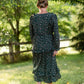 Olive Ruffle Shoulder Floral Midi Dress Dresses Hayden Los Angeles