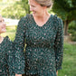 Olive Ruffle Shoulder Floral Midi Dress Dresses Hayden Los Angeles