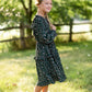 Olive Ruffle Shoulder Floral Midi Dress Dresses Hayden Los Angeles
