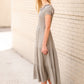 Olive Smocked Bodice Midi Dress Dresses