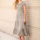 Olive Smocked Bodice Midi Dress Dresses