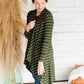 Olive Striped Drape Cardigan - FINAL SALE Layering Essentials