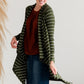 Olive Striped Drape Cardigan - FINAL SALE Layering Essentials