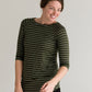 Olive Striped Long Sleeve Top - FINAL SALE Tops