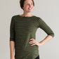 Olive Striped Long Sleeve Top - FINAL SALE Tops
