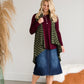 Olive Striped Long Vest - FINAL SALE Tops