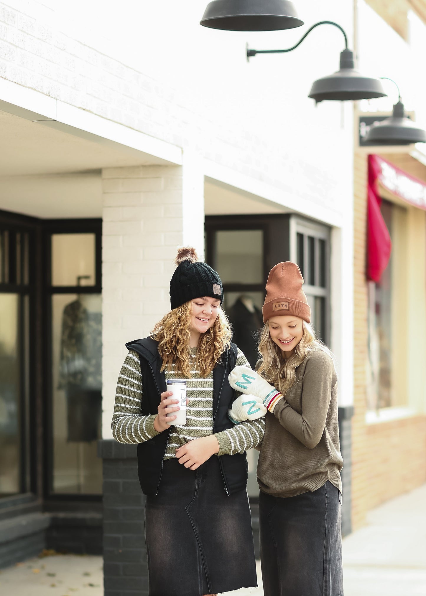 Olive Striped Tulip Hem Sweater - FINAL SALE Tops