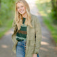 Olive Tie Waist Soft Utility Jacket Tops Cest Toi