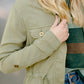 Olive Tie Waist Soft Utility Jacket Tops Cest Toi
