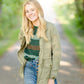 Olive Tie Waist Soft Utility Jacket Tops Cest Toi