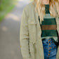 Olive Tie Waist Soft Utility Jacket Tops Cest Toi
