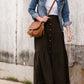 Olive Tiered Maxi Skirt Skirts