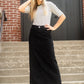 Olive + White Striped 3/4 Sleeve Top Tops Tea & Rose