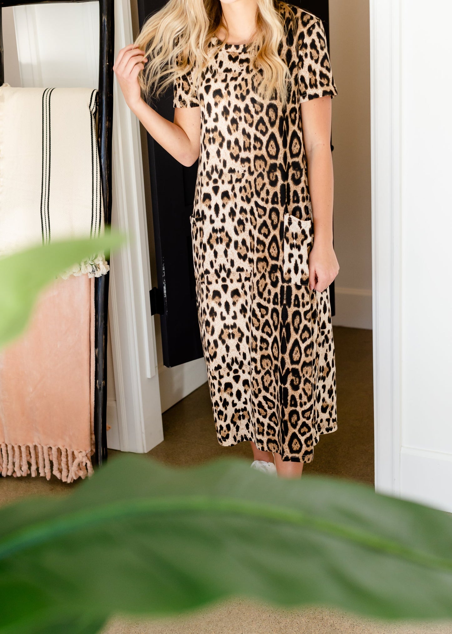 Olivia Leopard Print Midi Dress - FINAL SALE Dresses