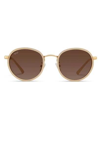 Olivia Polarized Beige Frame Sunglasses Accessories WearMe Pro