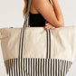 On the Go Stripe Natural Tote Accessories Z Supply