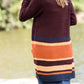 Open Front Long Striped Cardigan Layering Essentials