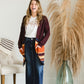 Open Front Long Striped Cardigan Layering Essentials