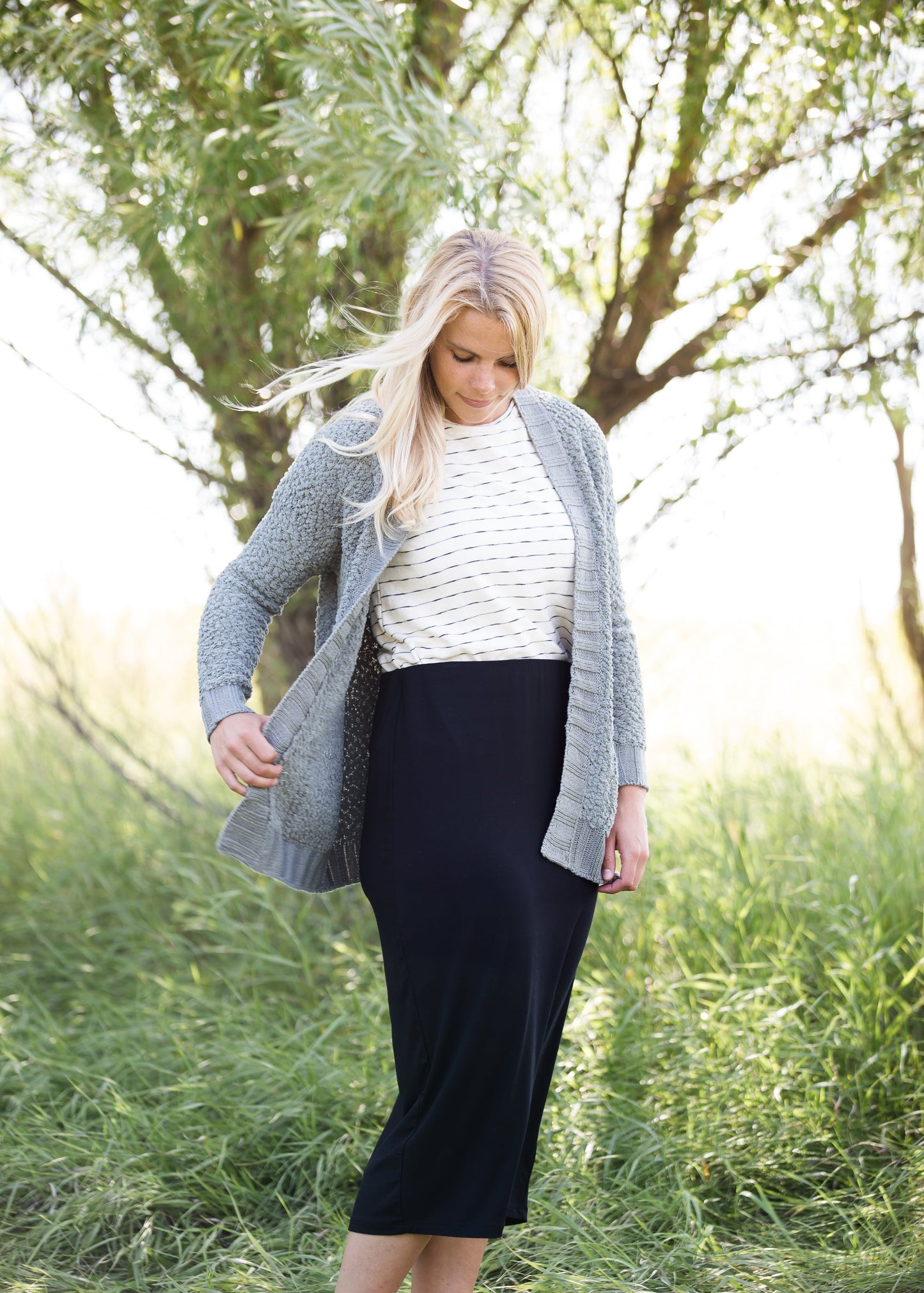 olive popcorn knit open front cozy cardigan