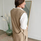 Open Front Sweater Vest with Pockets Shirt Entro