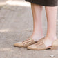 Woven closed toe ballerina shoe