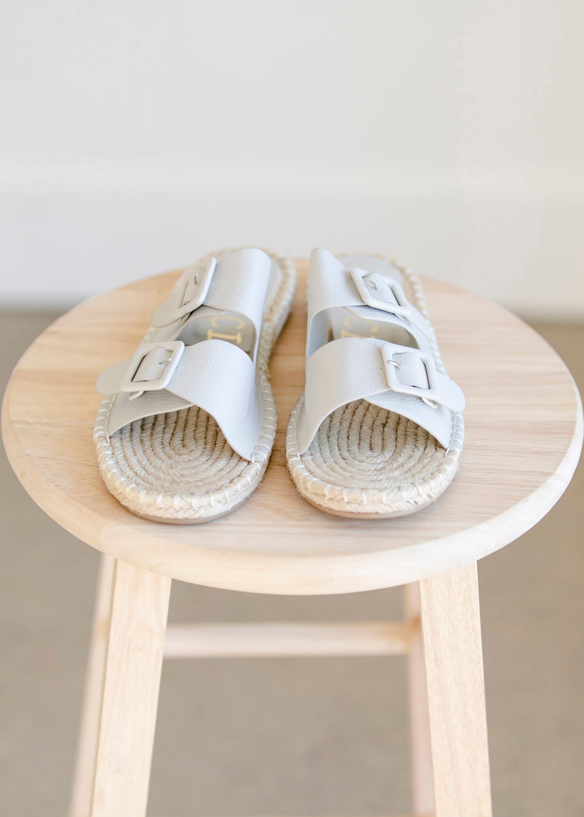 Open Toe Rope Sole Sandal - FINAL SALE Shoes Light Gray / 5.5