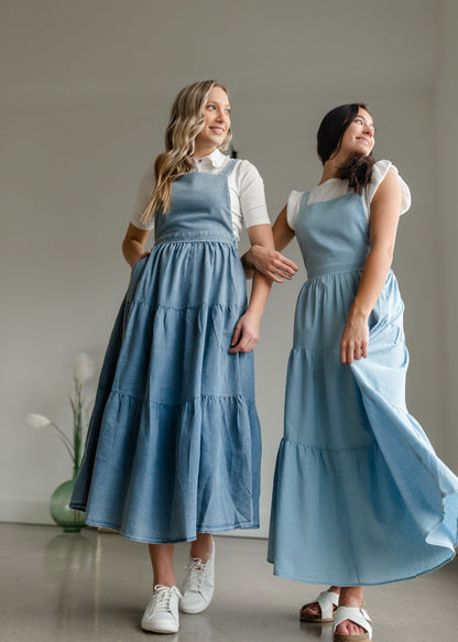 Overall Ruffled Maxi Dress Dresses Polagram & BaeVely