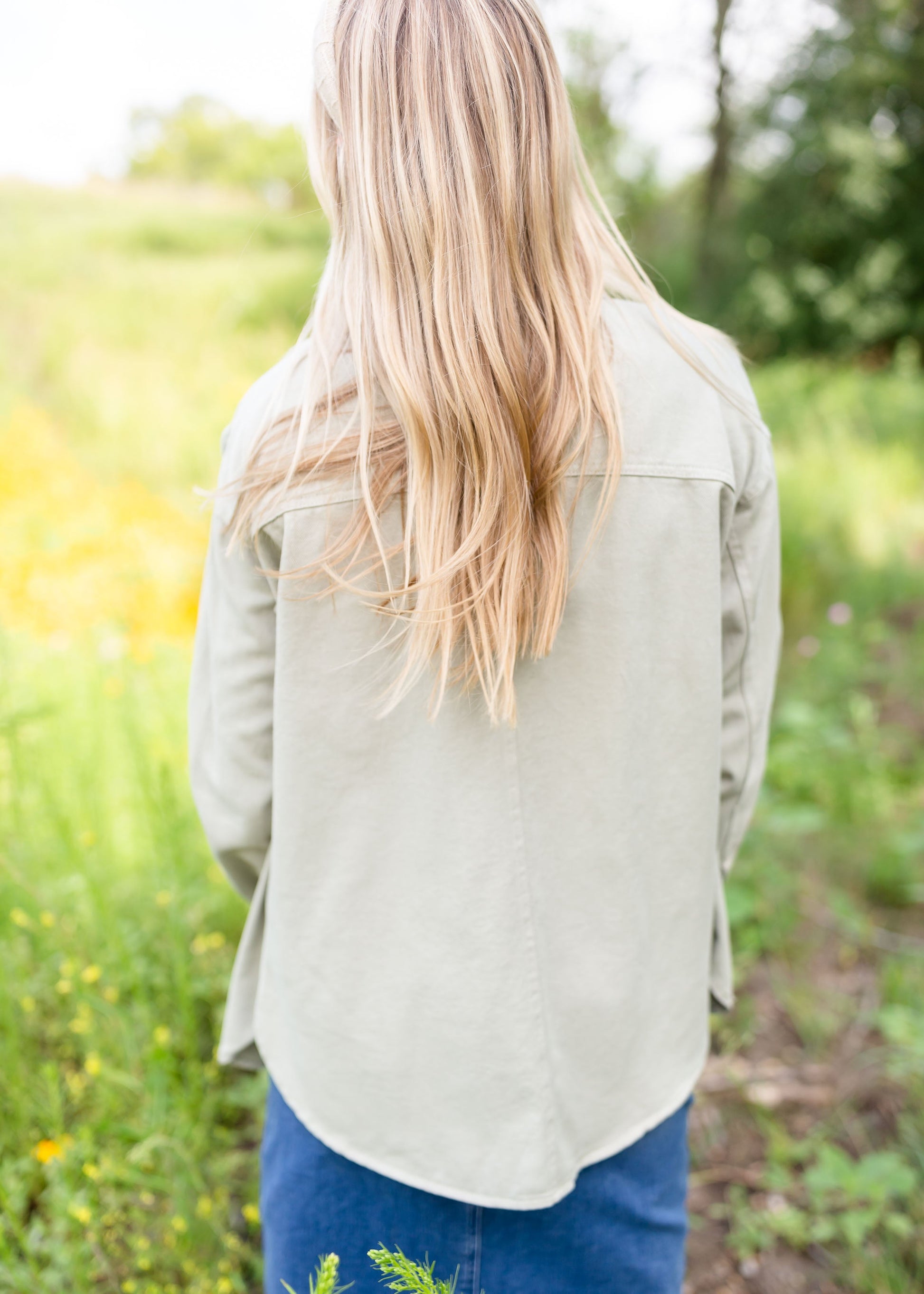 Oversized Button Up Jacket Tops