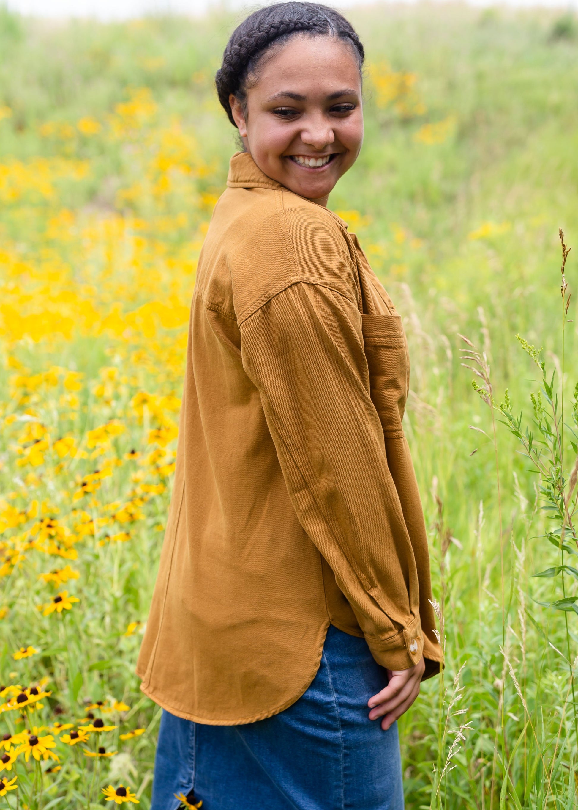 Oversized Button Up Jacket Tops