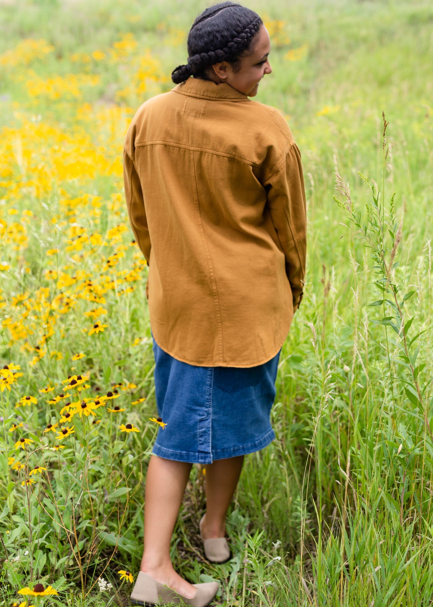 Oversized Button Up Jacket Tops