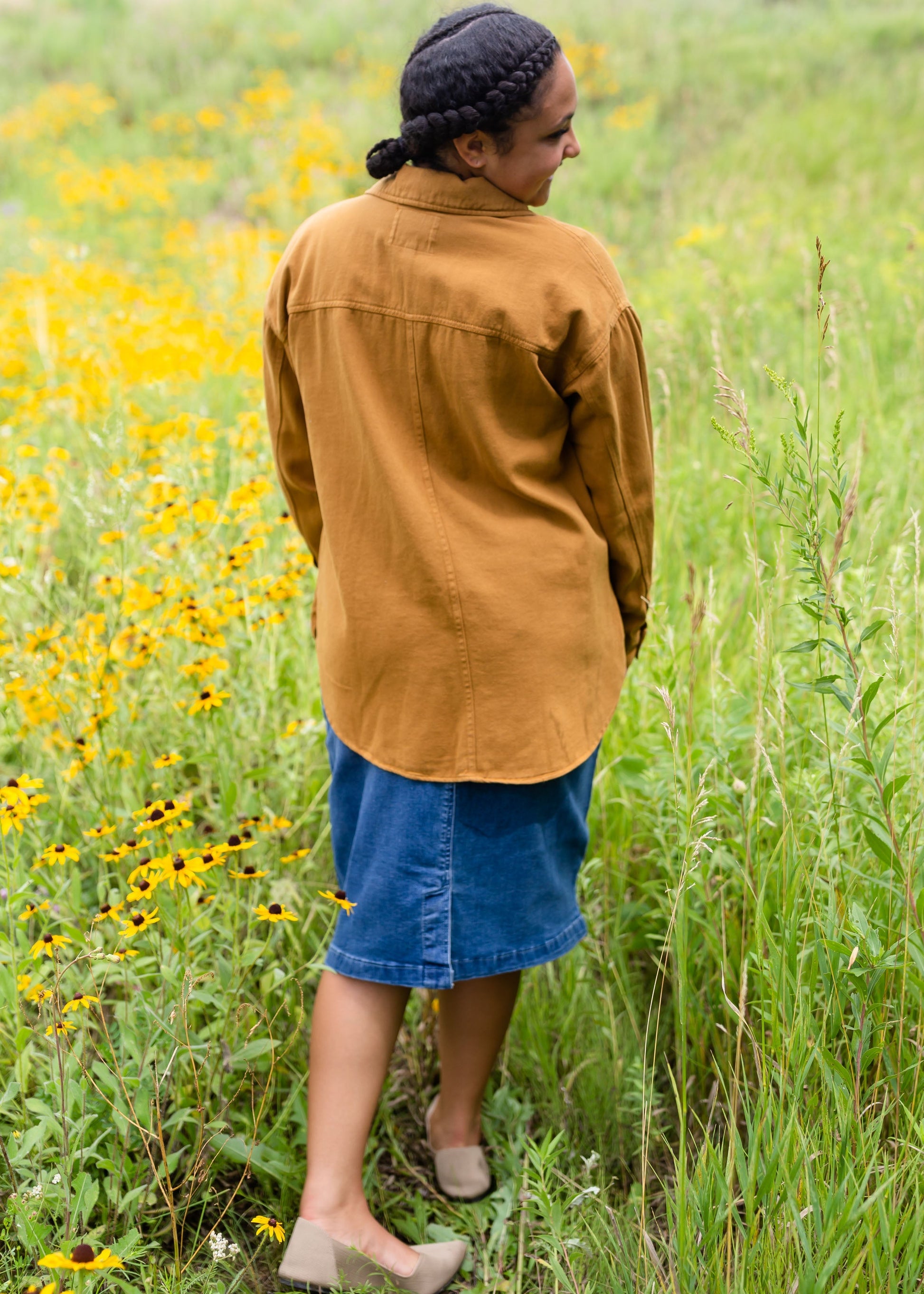 Oversized Button Up Jacket Tops